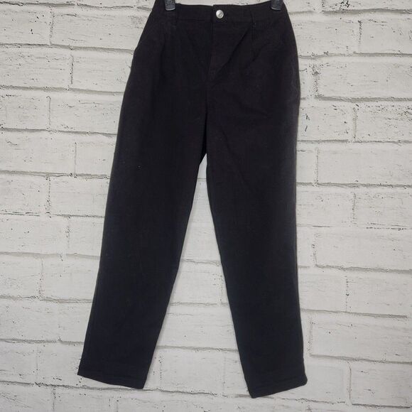 ASOS Design Women's Solid Black Straight-Leg Stretchy Trousers Size 4P Career - Picture 3 of 14